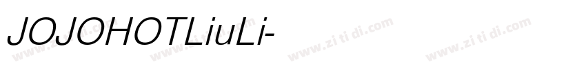 JOJOHOTLiuLi字体转换