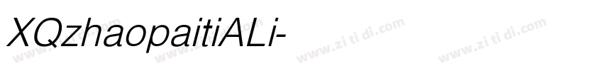XQzhaopaitiALi字体转换