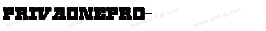 PrivaOnePro字体转换