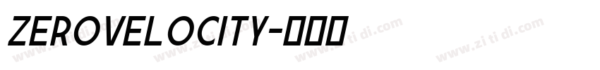 zerovelocity字体转换