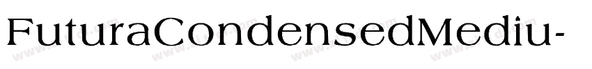 FuturaCondensedMediu字体转换