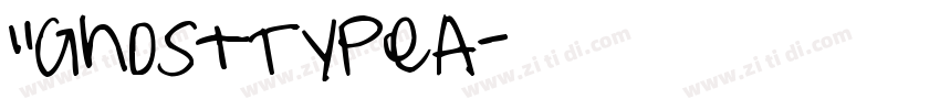 “GhostTypeA字体转换