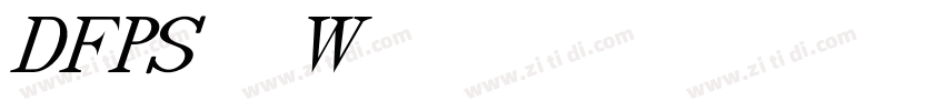 DFPSongW12字体转换