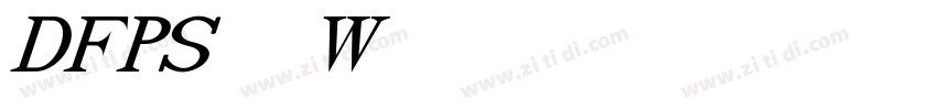 DFPSongW12字体转换