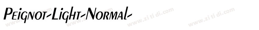 Peignot-Light-Normal字体转换