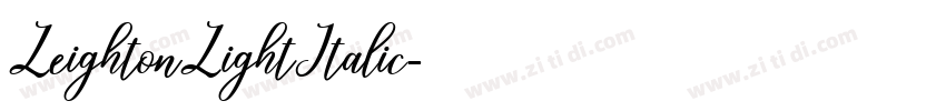 LeightonLightItalic字体转换