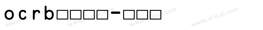 ocrb字体下载字体转换