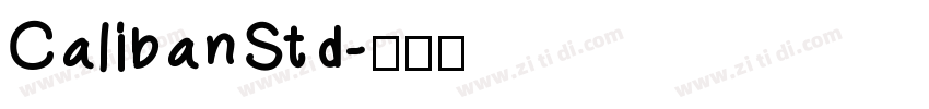 CalibanStd字体转换