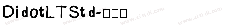 DidotLTStd字体转换 DidotLTStd字体转换