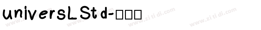 universLStd字体转换