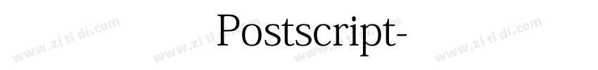 力黑常规体Postscript字体转换