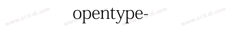宋体常规opentype字体转换