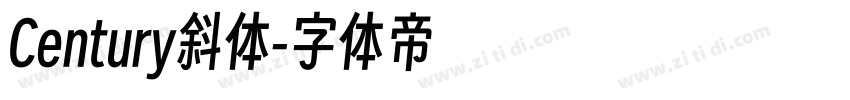Century斜体字体转换