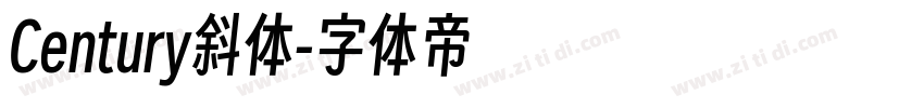 Century斜体字体转换
