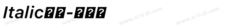 Italic字體字体转换