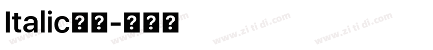 Italic字體字体转换