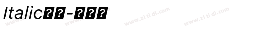 Italic字體字体转换