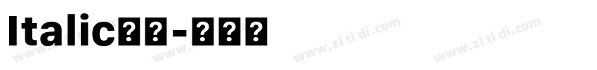 Italic字體字体转换