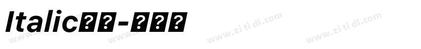 Italic字體字体转换