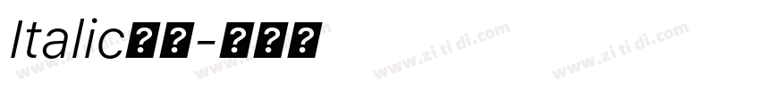 Italic字體字体转换