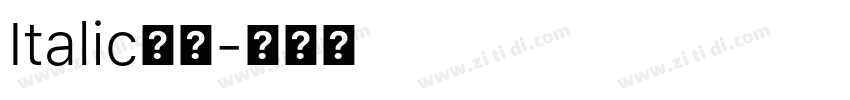 Italic字體字体转换