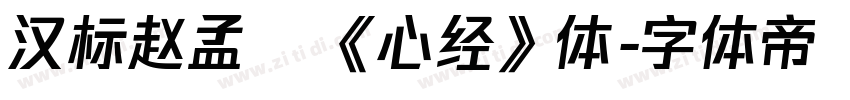 汉标赵孟頫《心经》体字体转换