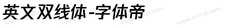 英文双线体字体转换