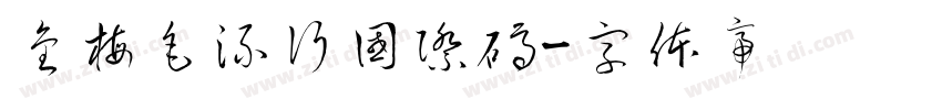 金梅毛流行國際碼字体转换