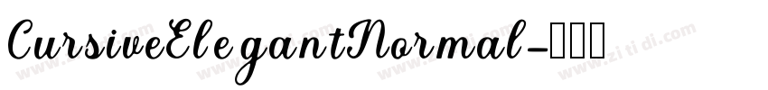 CursiveElegantNormal字体转换