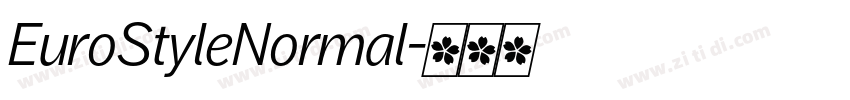 EuroStyleNormal字体转换 EuroStyleNormal字体转换