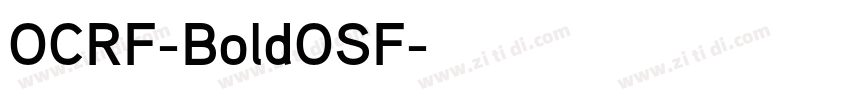 OCRF-BoldOSF字体转换