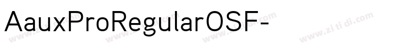 AauxProRegularOSF字体转换