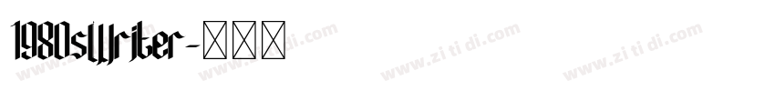 1980sWriter字体转换