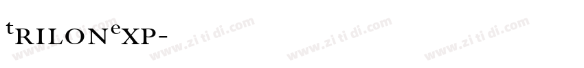 TrilonExp字体转换