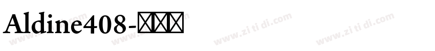 Aldine408字体转换