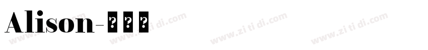 Alison字体转换