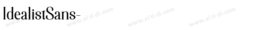 IdealistSans字体转换