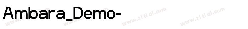 Ambara_Demo字体转换 Ambara_Demo字体转换