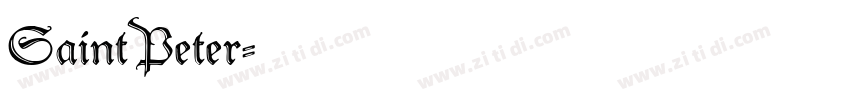 SaintPeter字体转换