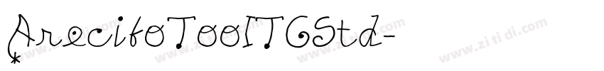 AreciboTooITCStd字体转换