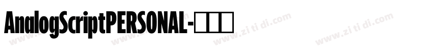 AnalogScriptPERSONAL字体转换