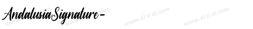 AndalusiaSignature字体转换