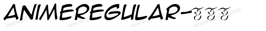 AnimeRegular字体转换