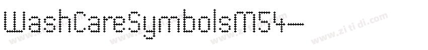 WashCareSymbolsM54字体转换