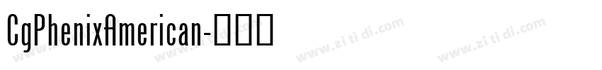 CgPhenixAmerican字体转换