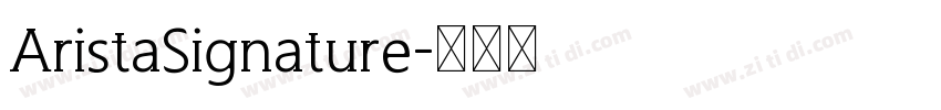AristaSignature字体转换