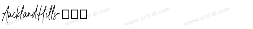 AucklandHills字体转换