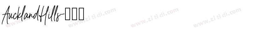 AucklandHills字体转换