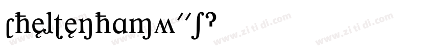 CheltenhamW01字体转换
