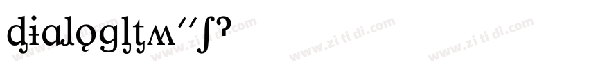 DialogLTW01字体转换